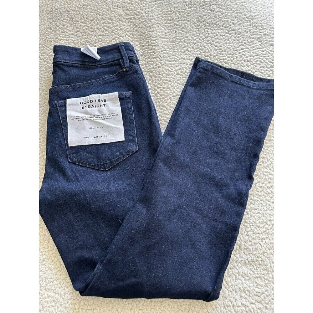 Good American Good Legs Straight Leg Jeans Blue Women's Size 4/27